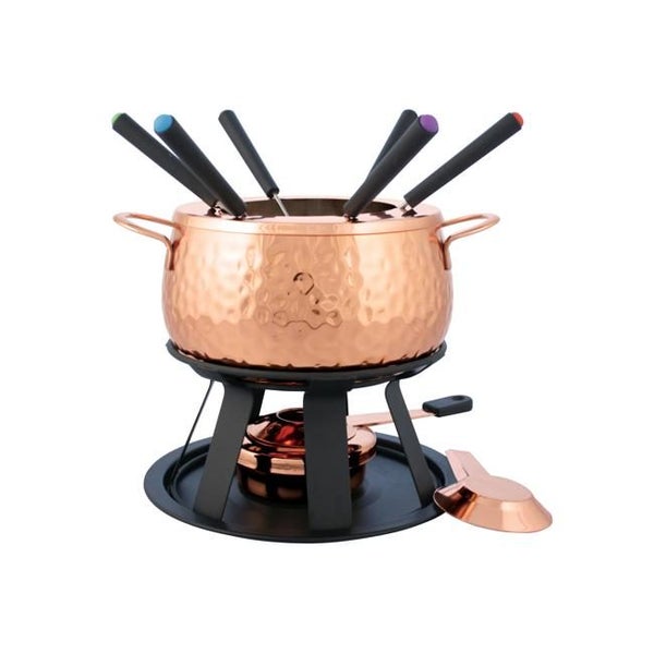 Swissmar Biel 11pc Copper Fondue Set Carousel 1