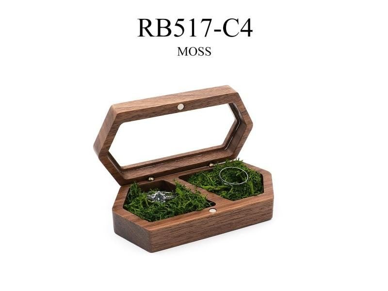 Ring Box Jewelry Storage Engagement Wedding Ceremony Ring Customize Proposal Carousel 1
