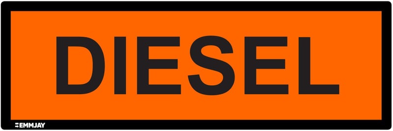862 (5) EMMJAY Diesel label for 12 volt 24 V storage transfer ute deck tank Carousel 1