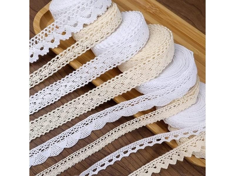 2 5M Cotton Lace Trim For Bridal Wedding Decor DIY Sewing Supplies Carousel 2