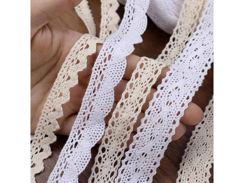 2 5M Cotton Lace Trim For Bridal Wedding Decor DIY Sewing Supplies Carousel 1