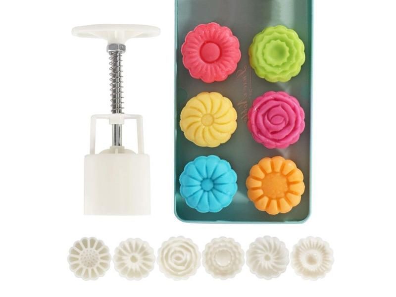 Jelly Mooncake Mould Plastic Mooncake Mold Press With Cookie Stamps Round Carousel 2