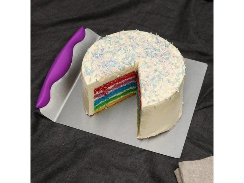 Stainless Steel Cake Tray Transfer Scoop Cake Moving Plate Baking Tool Bread Carousel 2