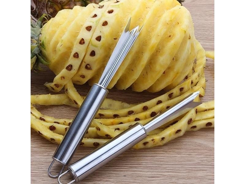 1PC Stainless Steel Pineapple Fruit Peeler Ananas Cutter Slicers Knife Sharp Carousel 1