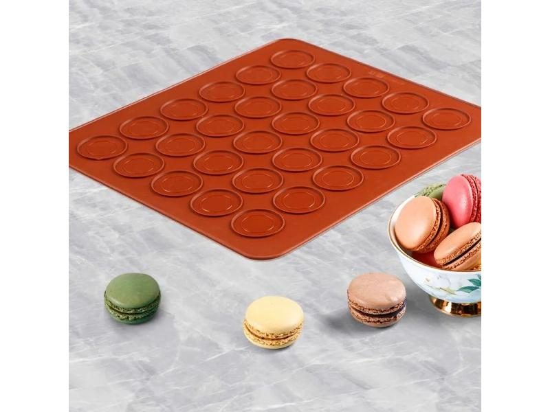 30 Holes Non-Stick Silicone Macaron Macaroon Pastry Oven Baking Mould Sheet Mat Carousel 1
