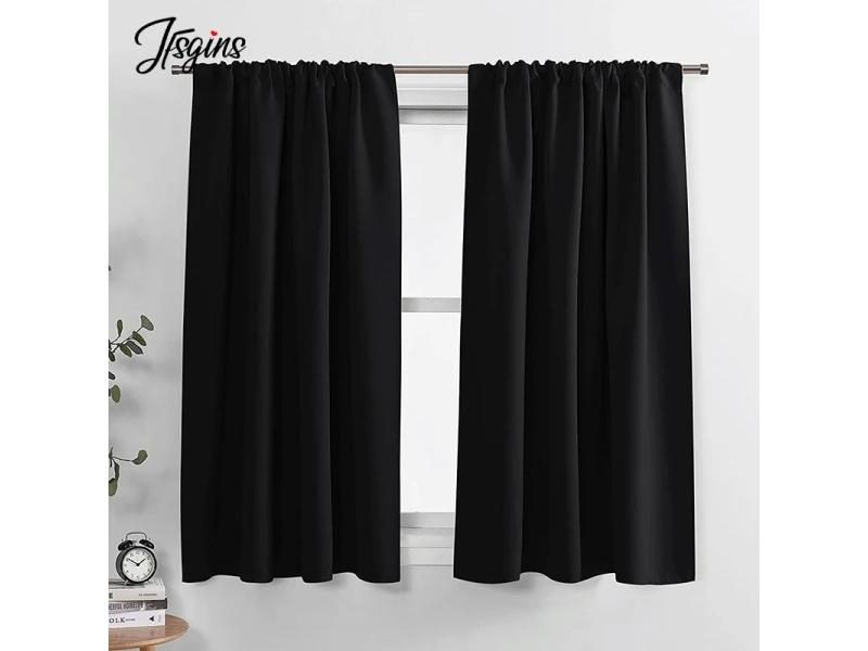 Blackout Short Curtains For Bedroom Living Room Kitchen Windows Carousel 2
