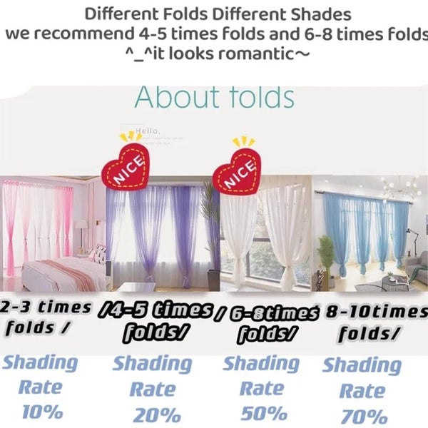 Free Custom Sheer Tulle Curtains For Bedroom Living Room Shading Heat Carousel 1
