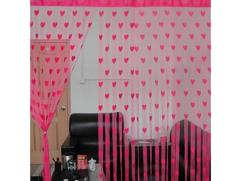 Line Heart Decor Curtains Novelty Window Living Room Curtain Divider String Carousel 2