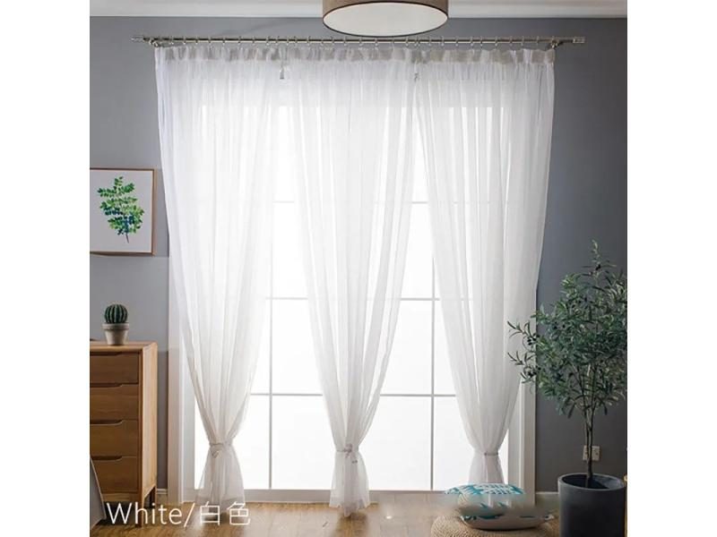 Colorful Sheer Tulle Curtains 100% Polyester Solid Color Rod Pocket Curtain For Carousel 1