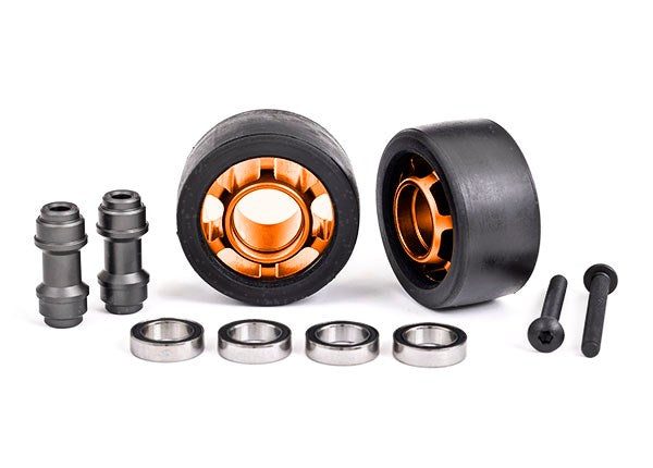 Traxxas 7775T Wheels wheelie bar 6061-T6 aluminum orange-anodized Carousel 1