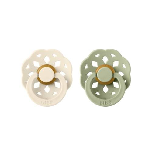 BIBS Boheme Pacifiers (2pk) - IVORY/SAGE SIZE 2 Carousel 1