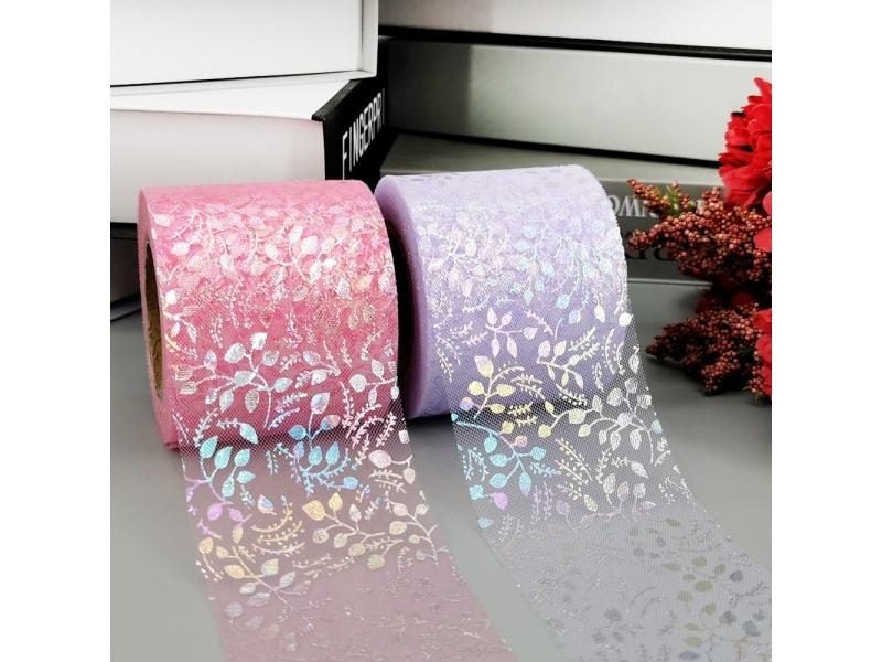6cm 25yards Tulle Rolls For DIY Hair Clip Bow Bouquet Cake Topper Carousel 2