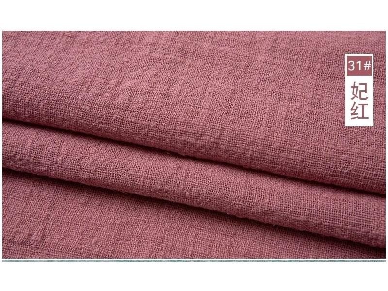 Solid Color Soft Thin Linen Cotton Fabric Organic Material Pure Natural Flax Carousel 1