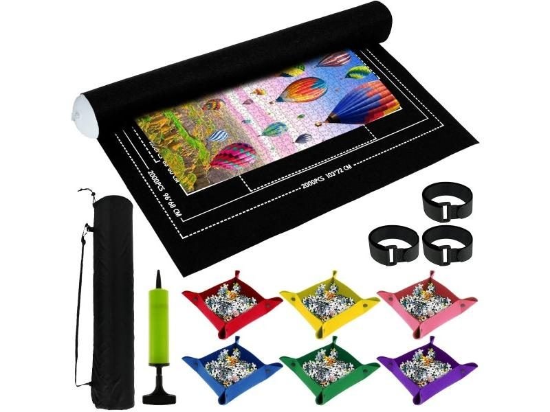 13Pcs Puzzle Mat With Non Slip Bottom Felt Protector For 2000 Puzzle Pieces Carousel 2