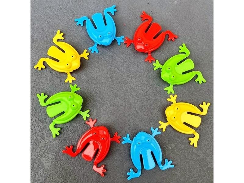 30 Pcs Mini Candy Color Jumping Leap Frog Bounce Fidget Classic Toys Stress Carousel 1