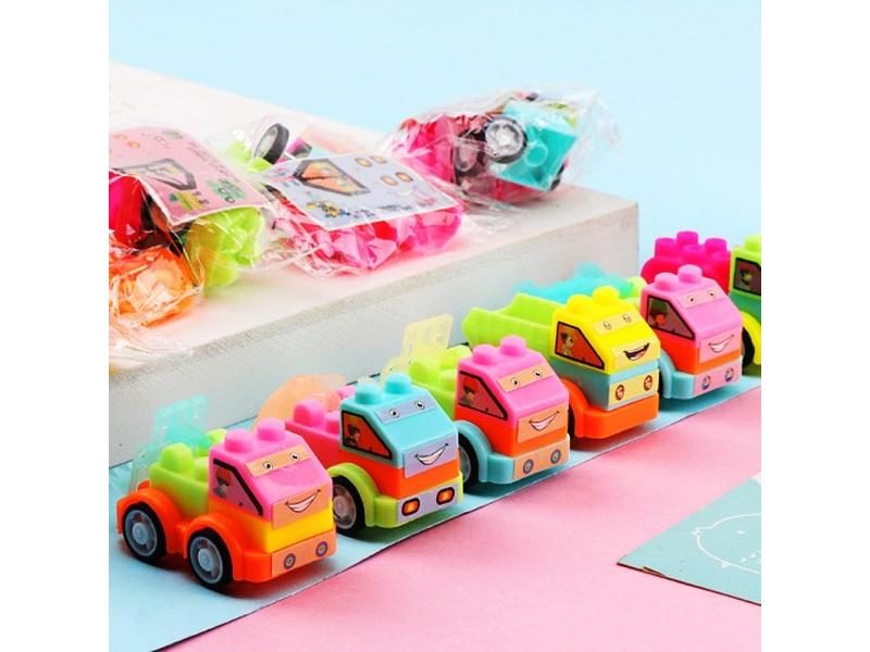 24Pcs DIY Puzzle Building Block Cars Toys Construction Vehicle Kids Baby Shower Carousel 1