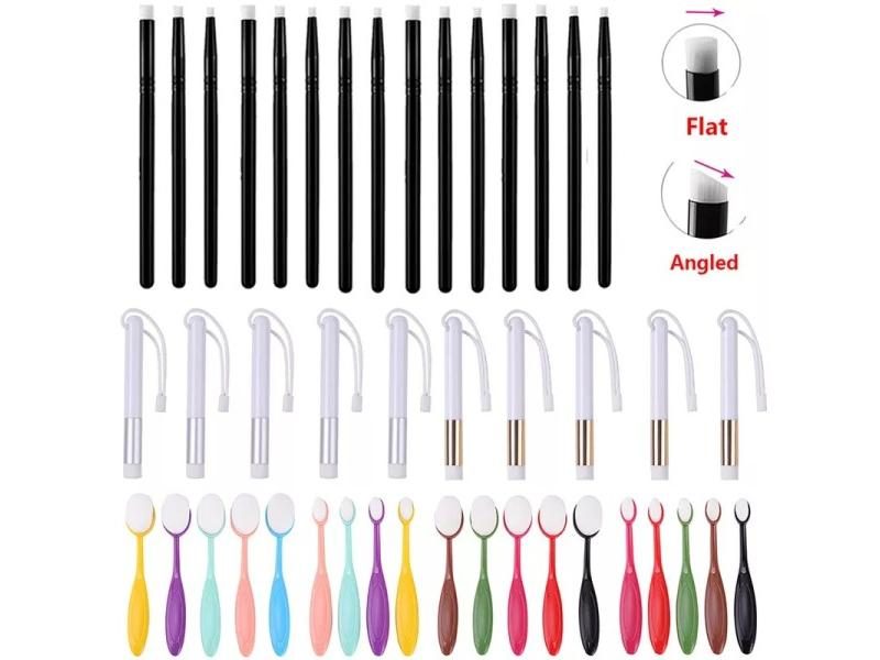 Flat /Angled Detailed Blending Brushes Large Small Smooth Blending Brushes Ink64180686115843110