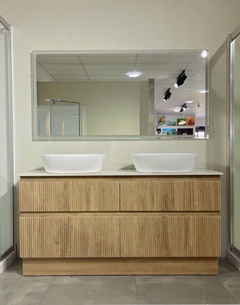 Floor Standing PLYWOOD Vanity with Sit on Top Basin GINA-1500K-VG Carousel 2