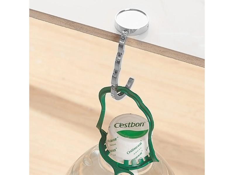 Portable Folding Bag Hanger Crystal Alloy Circle Shape Bag Accessory Carousel 1