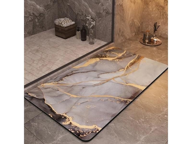 Luxury Bathroom Mats Anti Slip Shower Bath Mat Super Absorbent Quick Dry Foot Carousel 1