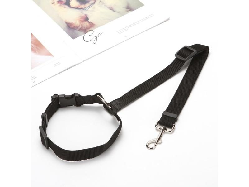 Solid Color Pet Car Seat Belt Nylon Lead Leash Adjustable Harness Collar Carousel 1