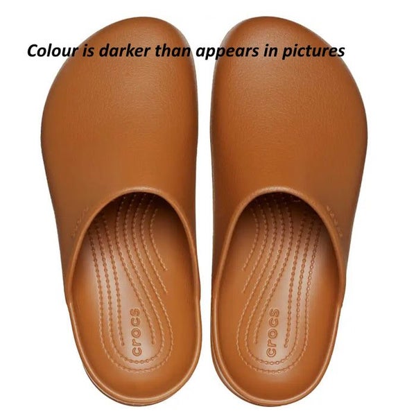 Crocs - Dylan Clog Cognac Leather Look Mule Carousel 2