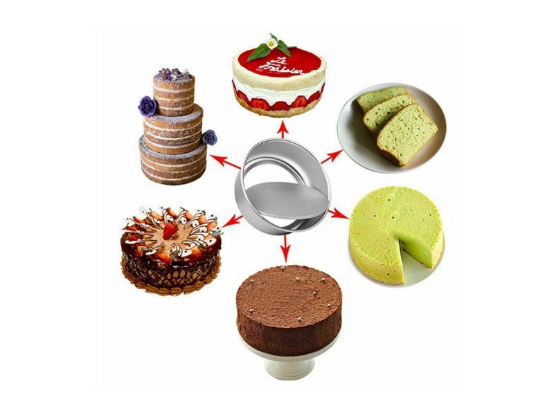 6 Inch Round Cake Mould Aluminium Alloy Baking Mold with Removable Bottom Pan Carousel 7