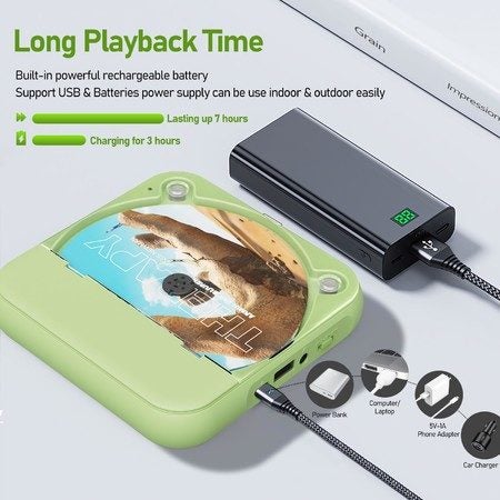 CD Player Portable with Bluetooth Carousel 1