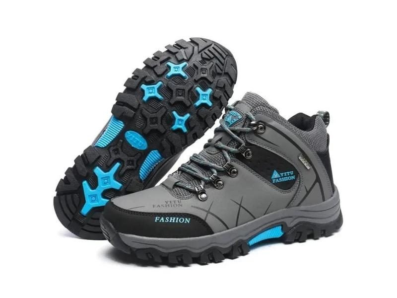 Men's Winter Waterproof Leather Snow Boots Super Warm For Outdoor Hiking Work Carousel 1