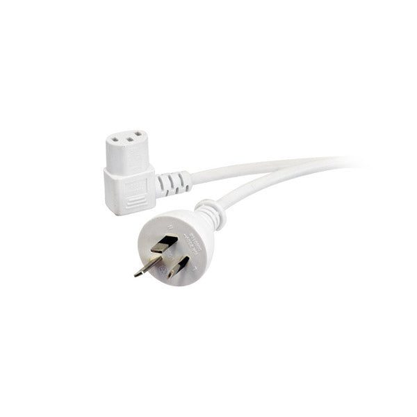 Doss 2M Right Angle IEC End Power Cord White Carousel 1