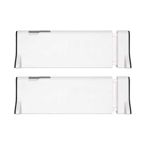 OXO Expandable Dresser Drawer Divider White Set 2pce Carousel 1