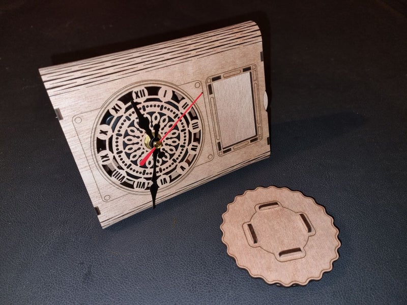 Wooden Desk Clock Carousel 2