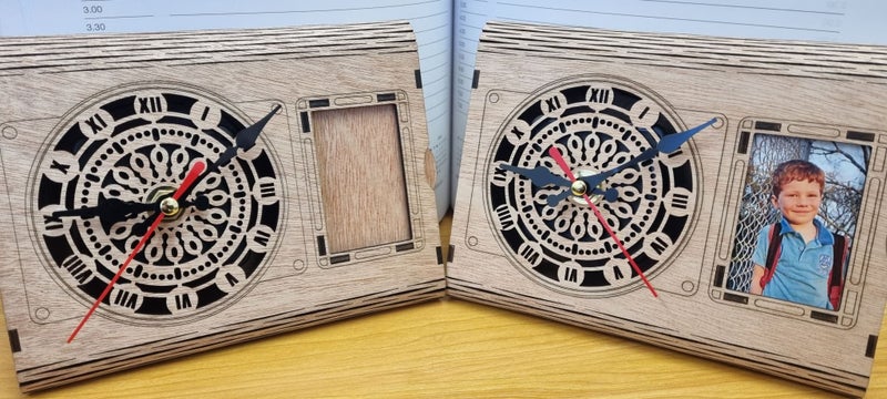 Wooden Desk Clock Carousel 5