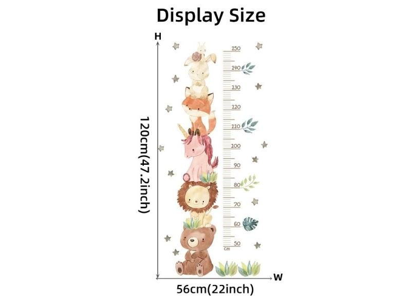 Baby Growth Height Chart Cartoon Wall Decal For Kids' Rooms Carousel 1