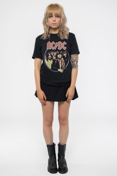 AC/DC Highway To Hell Circle Womens Skinny Fit T Shirt Carousel 4