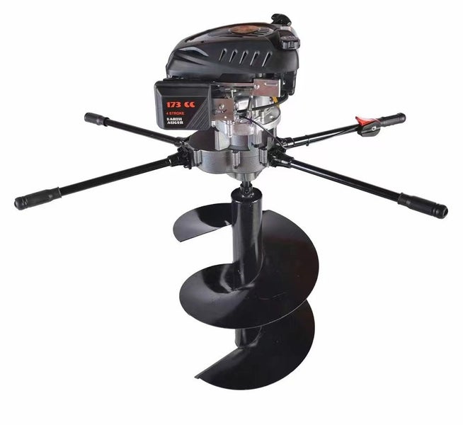 4 stroke post hole borer 173CC with 200mm +300mm+350mm auger +50cm extension Carousel 1