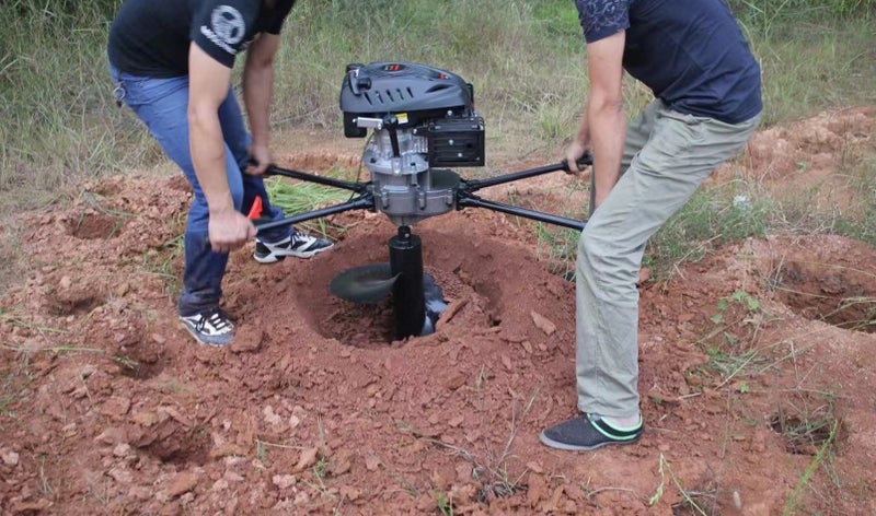 4 stroke post hole borer 173CC with 200mm +300mm+350mm auger +50cm extension Carousel 5