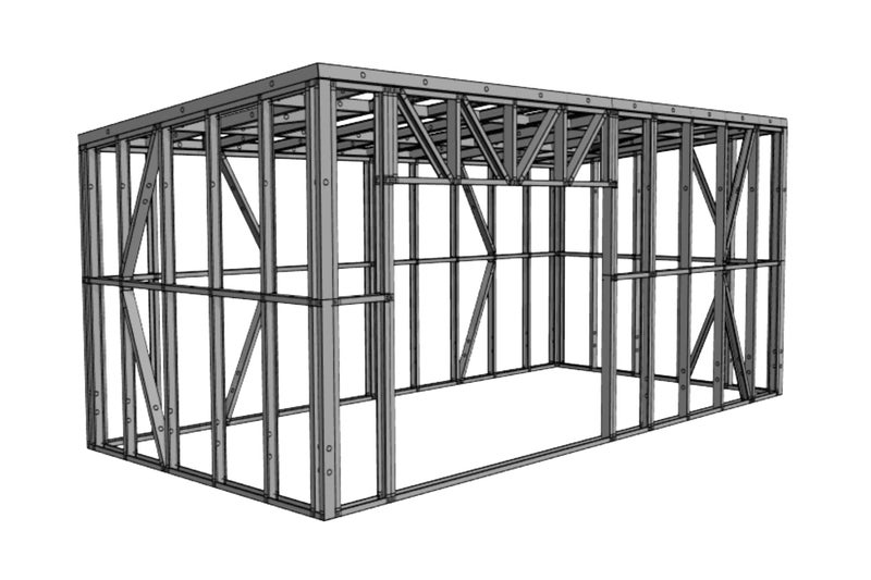 Sleepout Steel Frame Kitset - 3.0m x 6.0m *SPECIAL FREE DELIVERY OFFER!* Carousel 7
