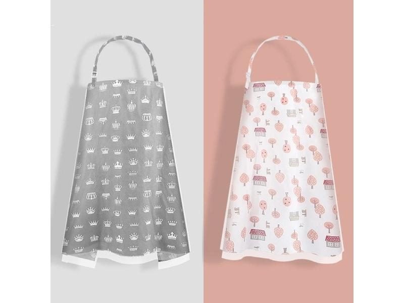 Breastfeeding Cover Baby Infant Cotton Muslin L Size Nursing Cape Carousel 1