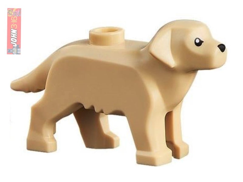 GORGEOUS LEGO LABRADOR / GOLDEN RETRIEVER / TAN FAMILY DOG! Carousel 1