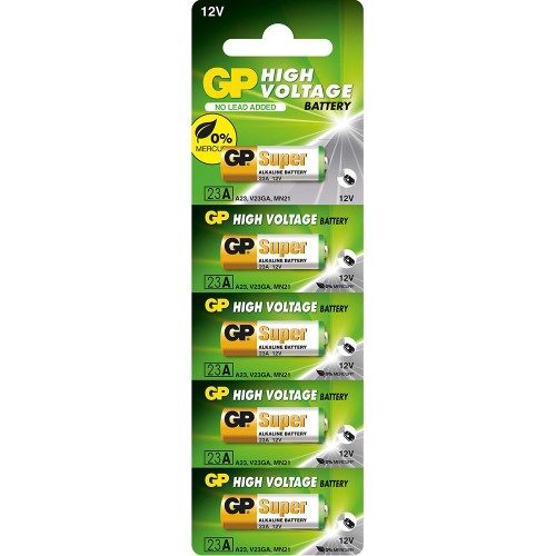 GP High Voltage 12V Battery 23A 5pk ( 5 Pack ) Carousel 1