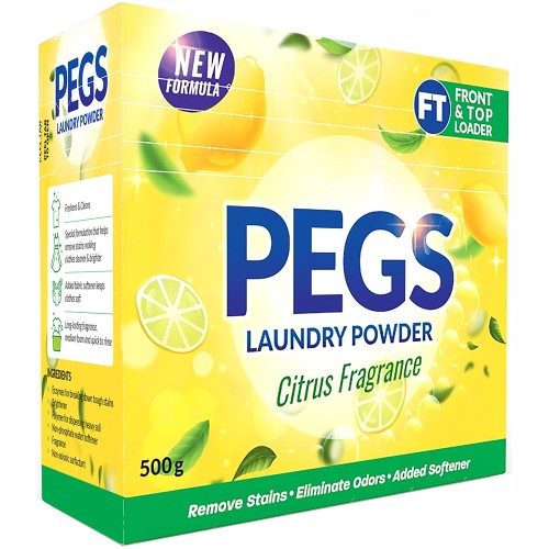 Pegs Citrus Laundry Powder 500g ( 12 Pack ) Carousel 1