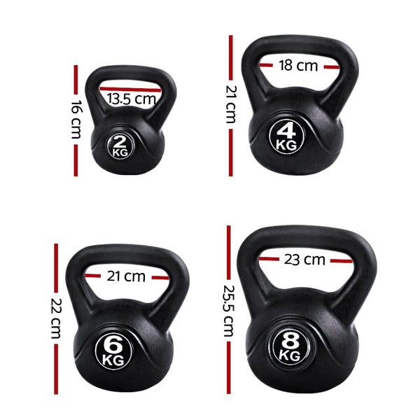 22kg Kettlebell Kettlebells Set Kettle Bell Bells Kit Weight Fitness Exercise Carousel 2