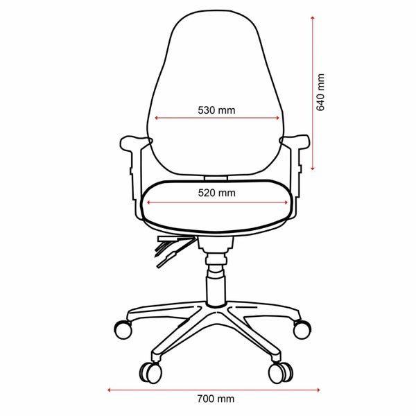 Buro Persona High Back 24/7 Ergonomic Office Chair, Leather, Seat Slide, Poli... Carousel 2