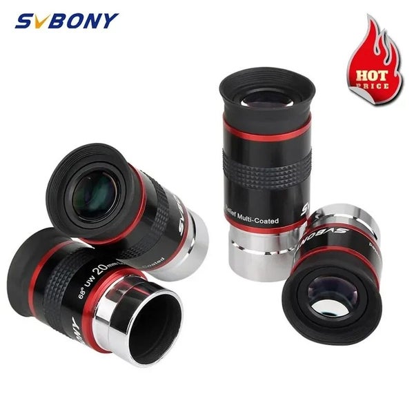 SVBONY 6 9 15 20mm 1.25" 68° UWA Eyepiece Set For Astronomical Telescope Carousel 2