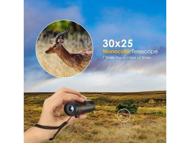30 25 Optical Zoom Hunting Binoculars W Clear Red Film Adjustable Focal Carousel 1