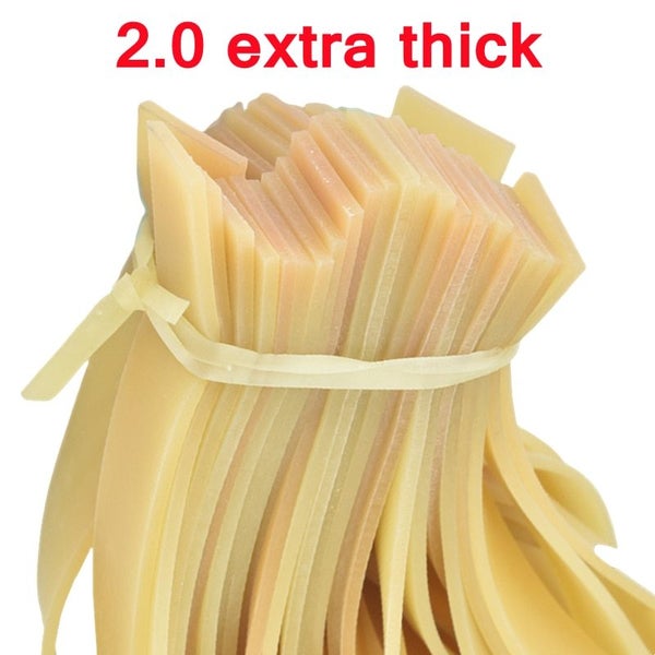 2.0mm Thickened Large Elastic Flat Leather Rubber Band For Hunting Slingshots Carousel 2