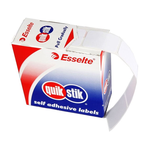 Quikstik Label Dispenser Rectangle 13x24mm White 900 Labels Carousel 1