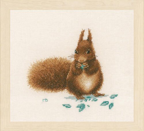 Lanarte Cross Stitch Kit - Squirrel Carousel 1