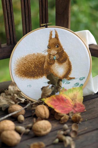 Lanarte Cross Stitch Kit - Squirrel Carousel 2